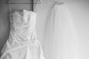 clean wedding dress at home