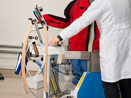 Man dry cleaning a jacket